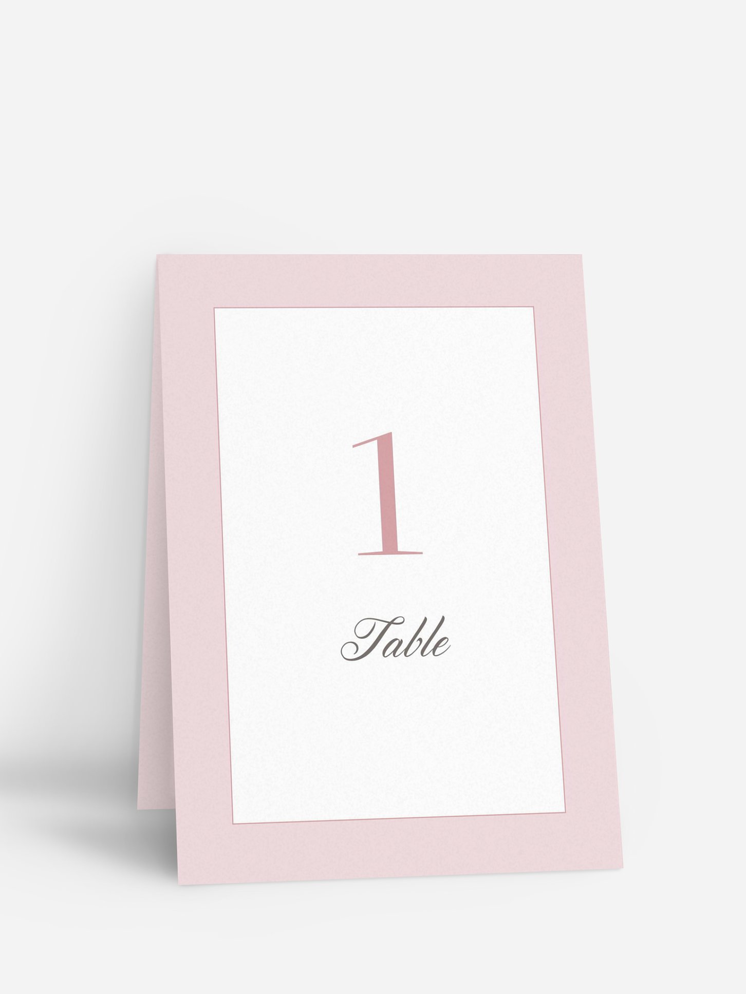 Numéro de table mariage Oui romantique