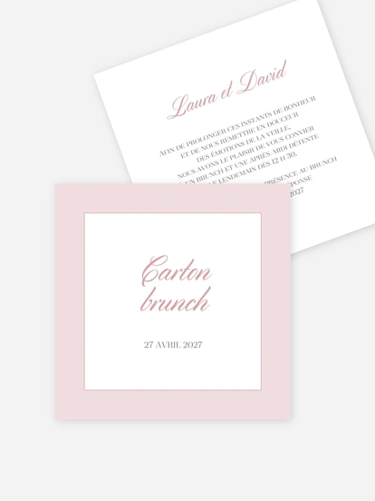 Carte brunch Oui romantique