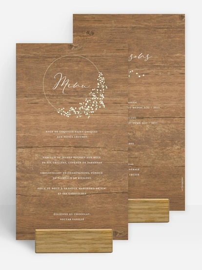 Menu mariage Couronne gypsophile
