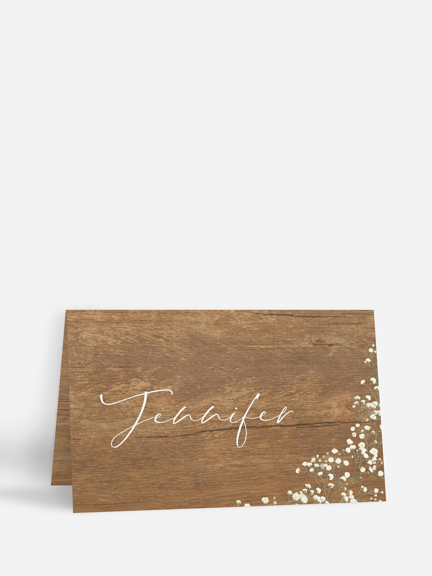 Marque-place mariage Couronne gypsophile