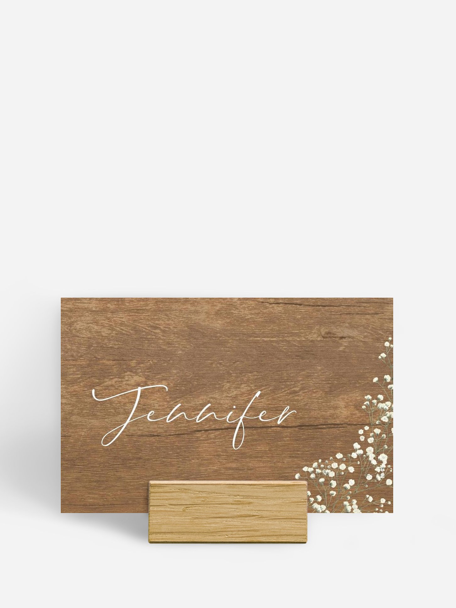 Marque-place mariage Couronne gypsophile