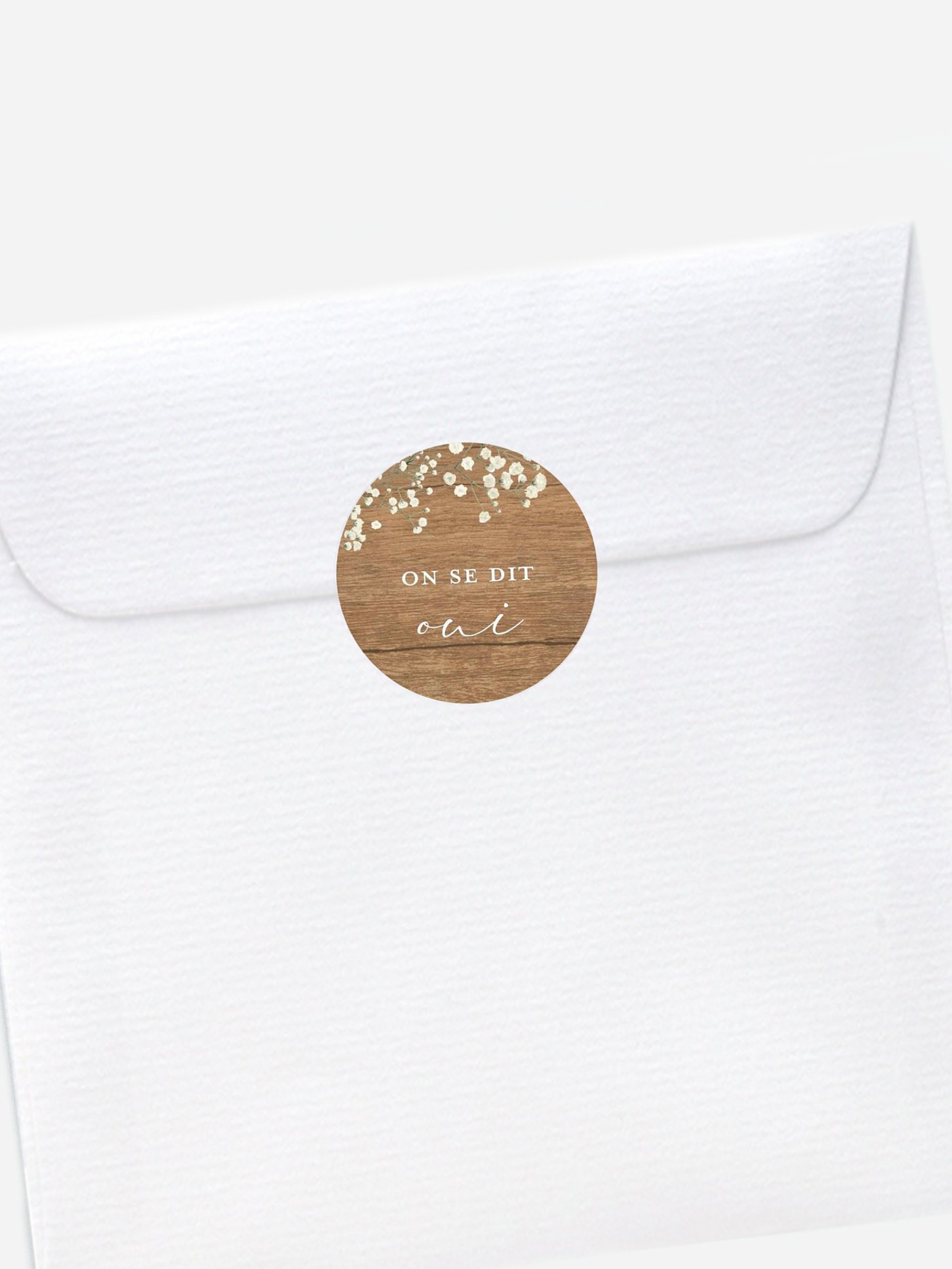 Stickers mariage Couronne gypsophile