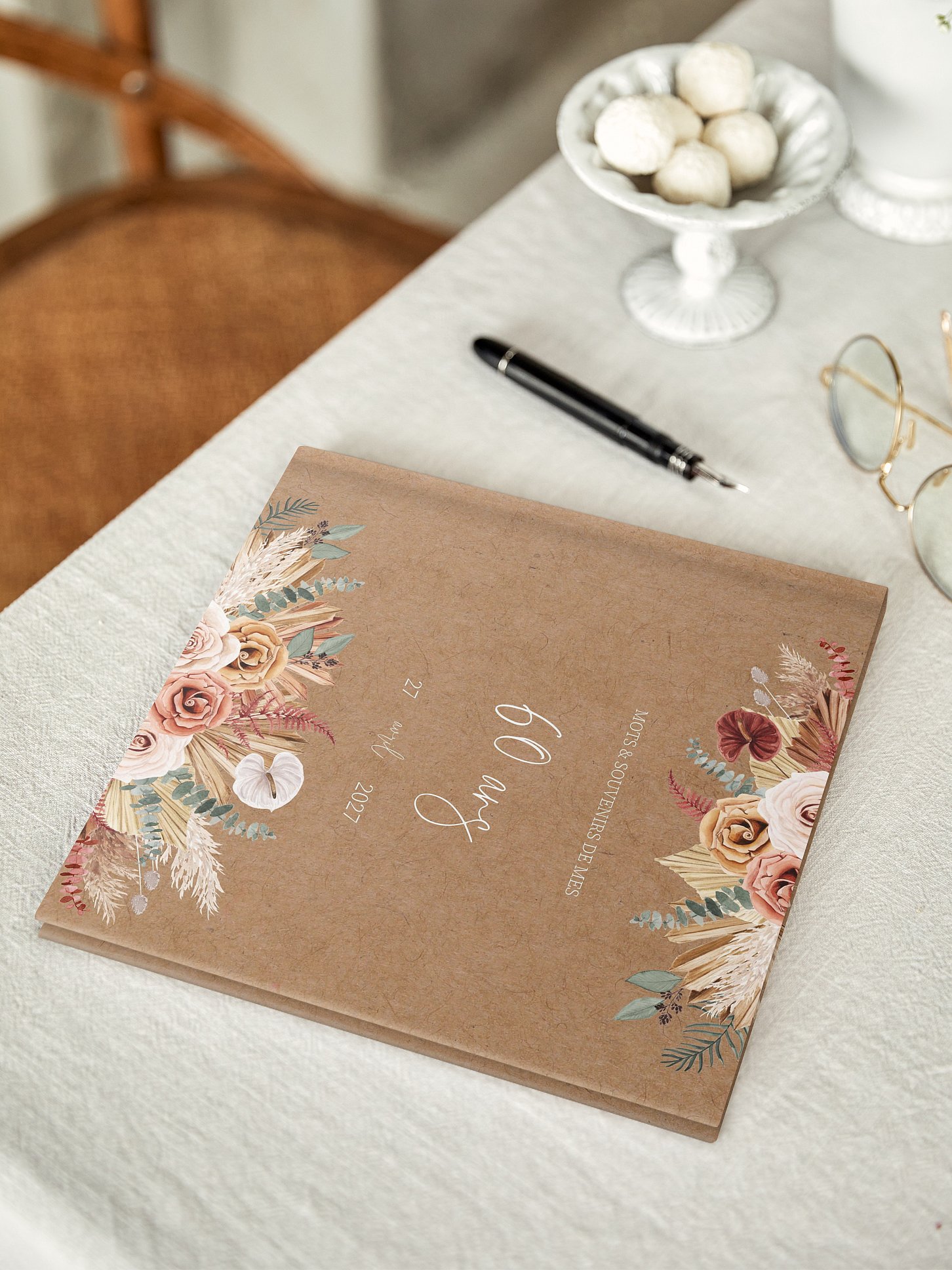 Livre d'or anniversaire Bohemian Florals