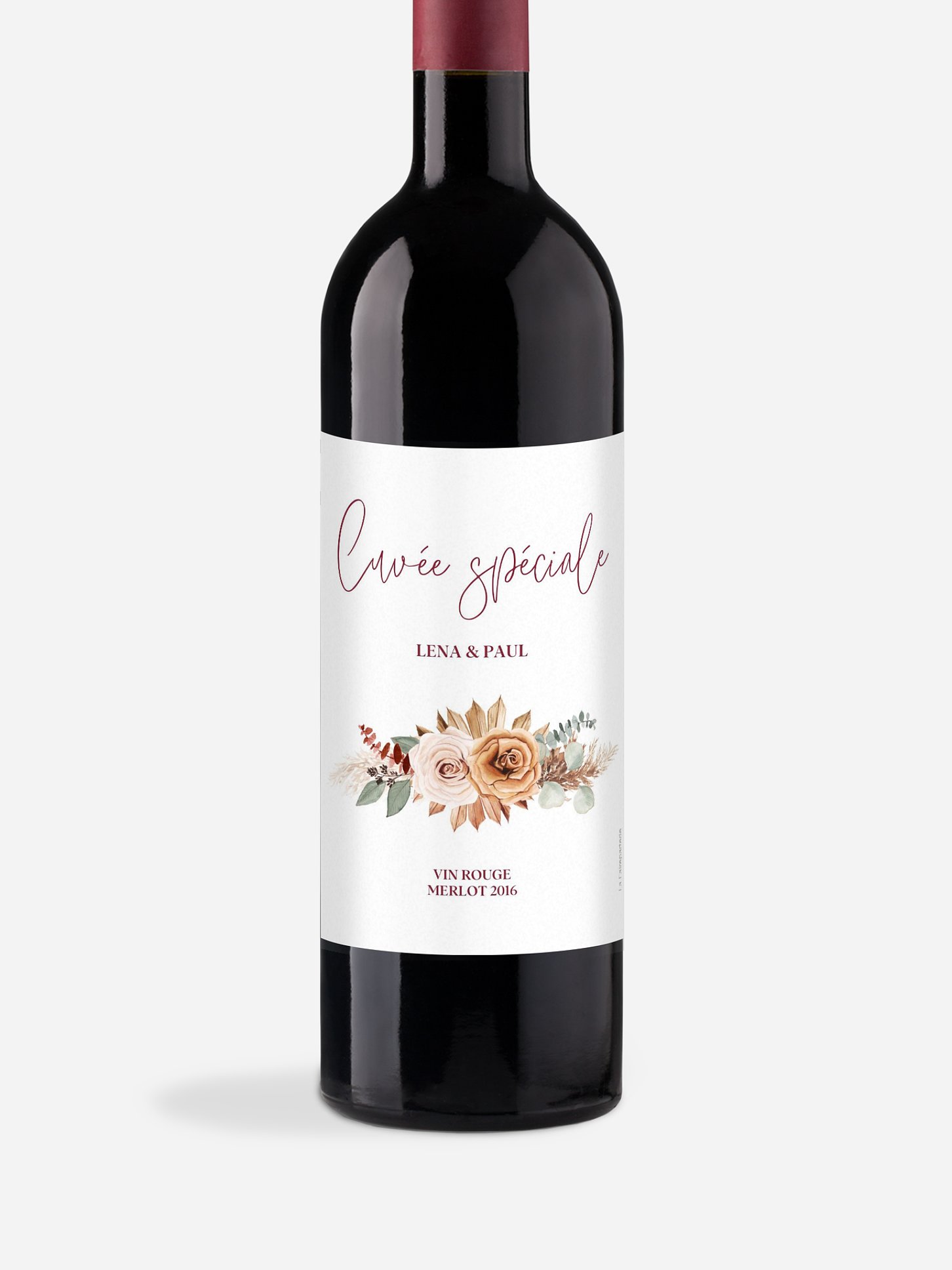 Étiquette bouteille Bohemian Florals