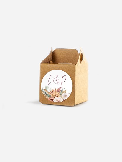 Étiquette cadeau mariage Bohemian Florals