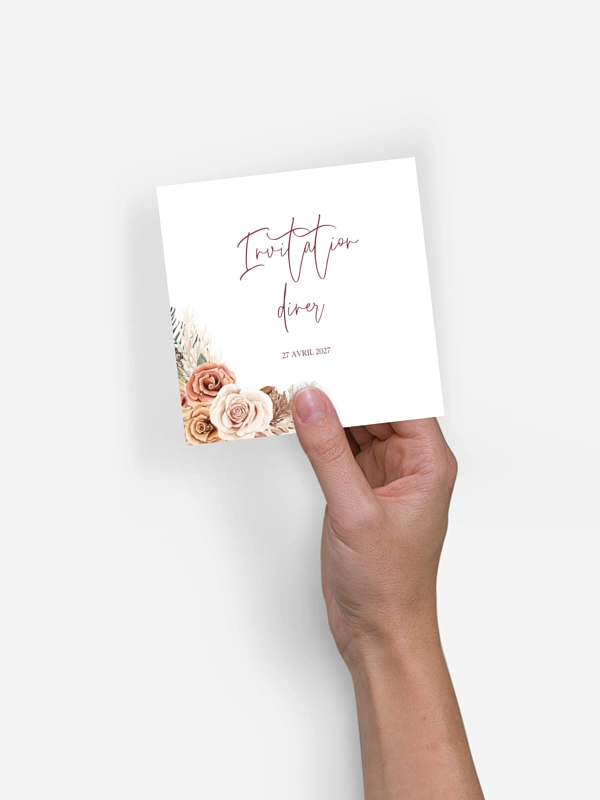 Carton d'invitation Bohemian Florals