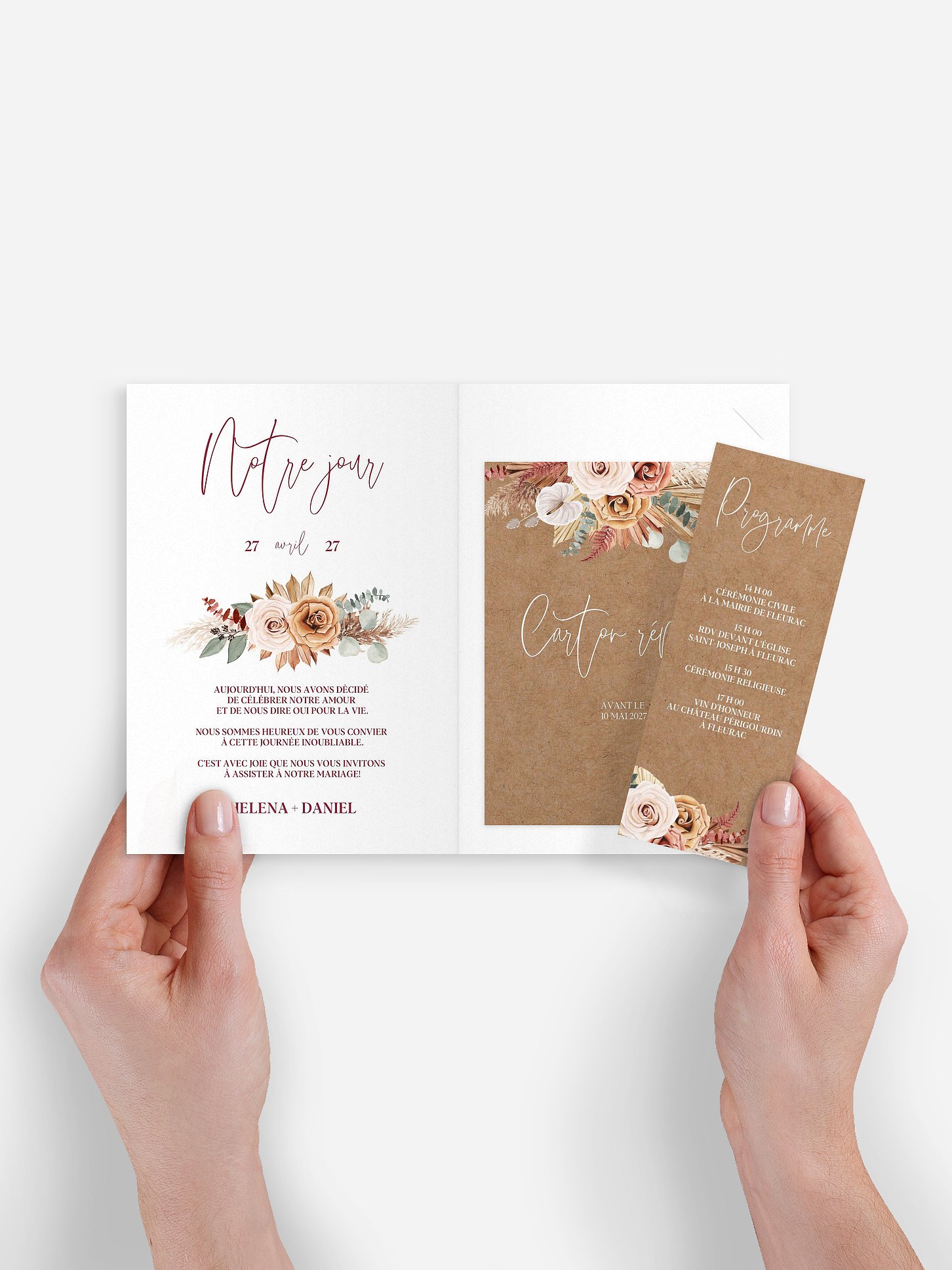 Faire-part de mariage Bohemian Florals