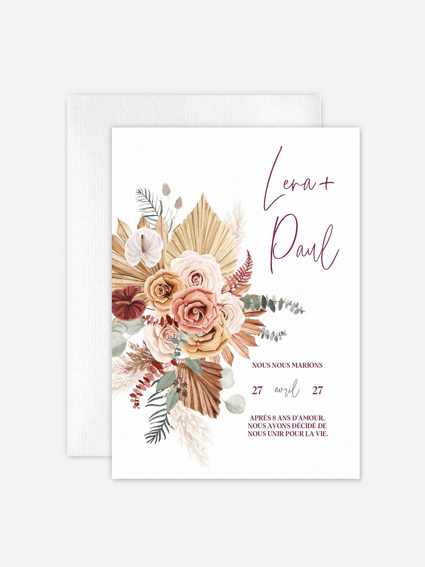 Faire-part de mariage Bohemian Florals
