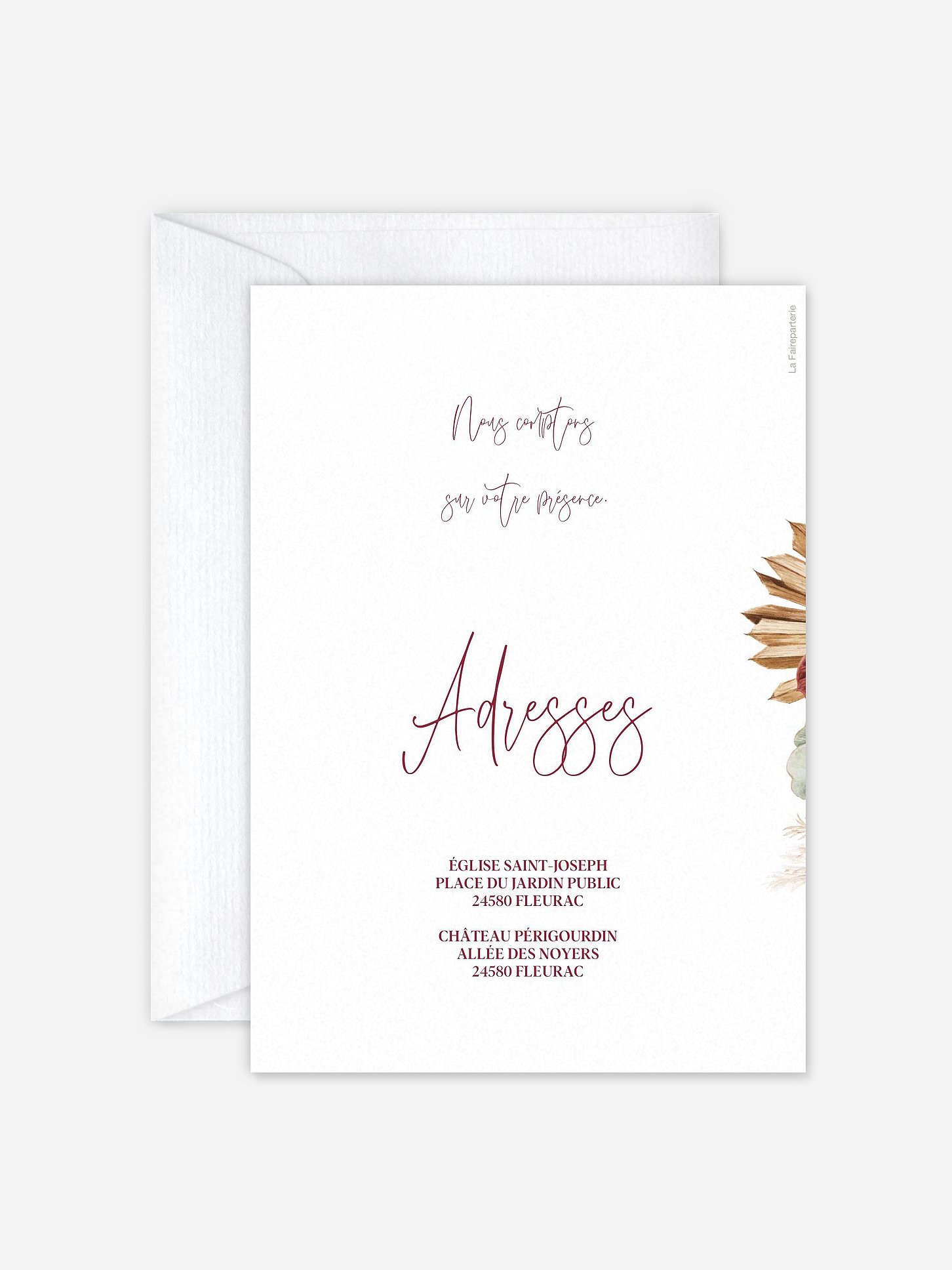Faire-part de mariage Bohemian Florals
