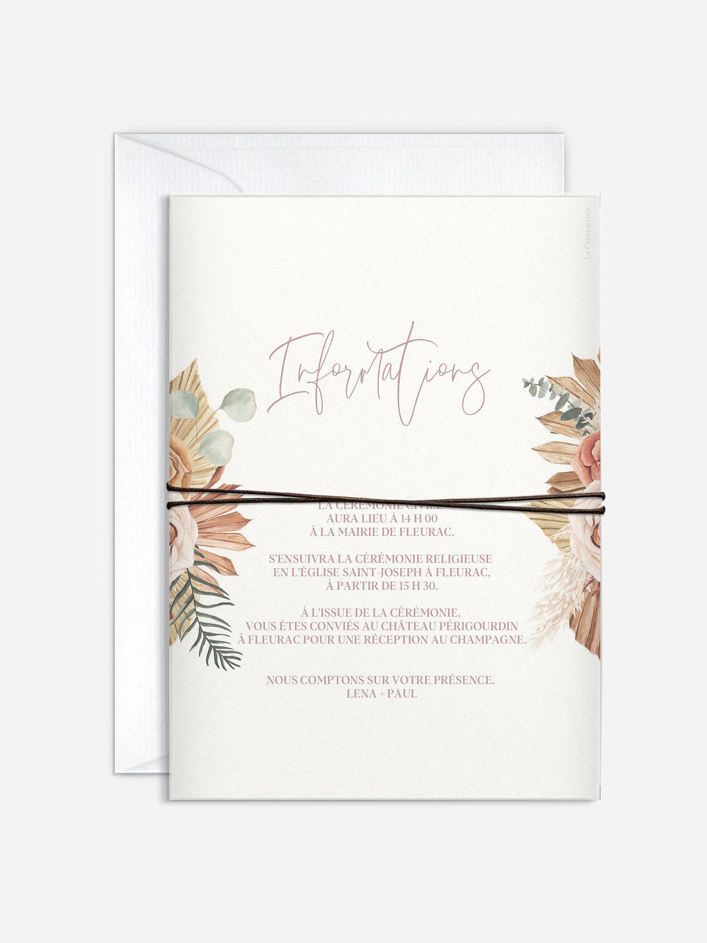 Faire-part de mariage Bohemian Florals