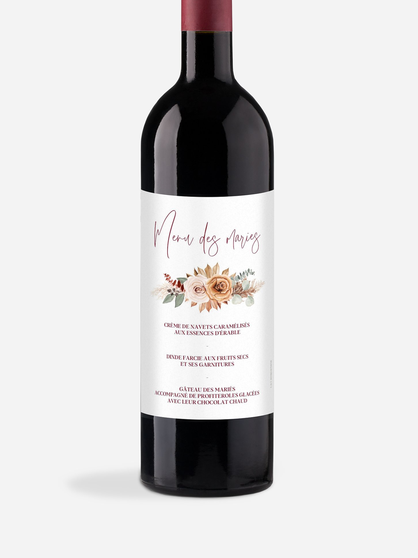 Etiquette bouteille Bohemian Florals