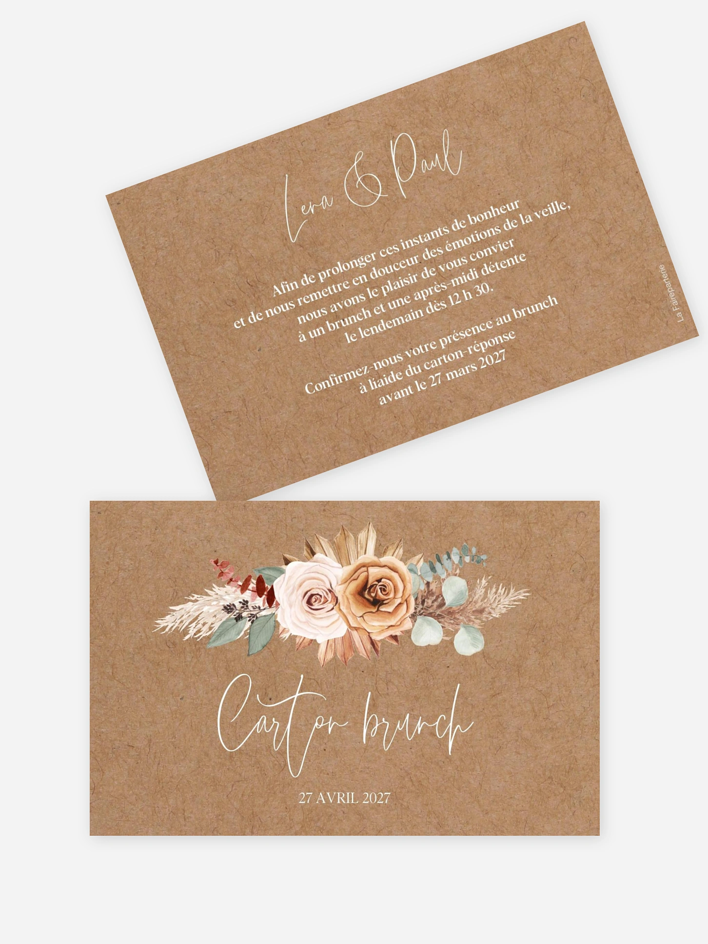Carte brunch Bohemian Florals