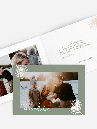 Carte de voeux Pin élégant