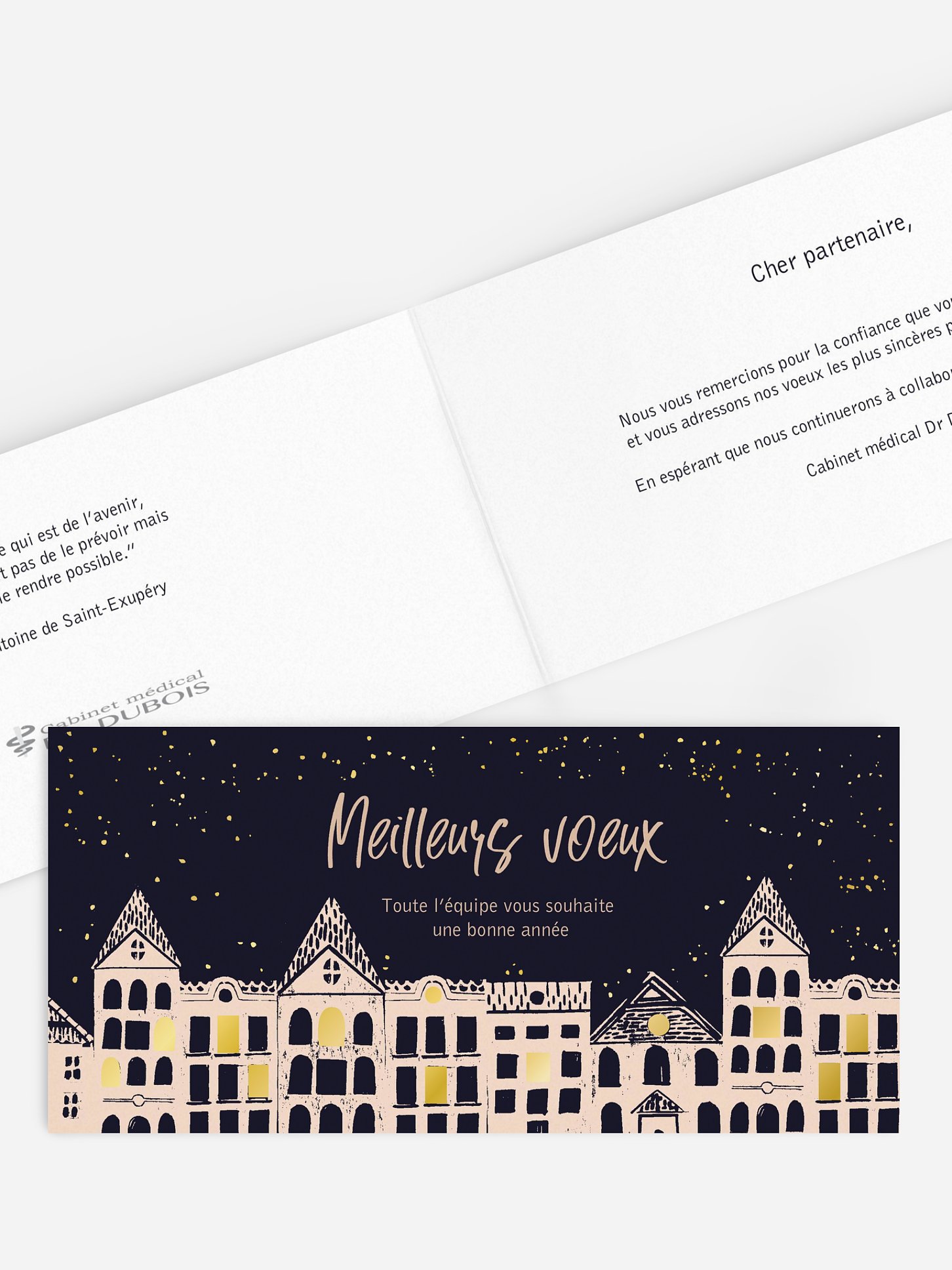 Carte de voeux entreprise Winter city