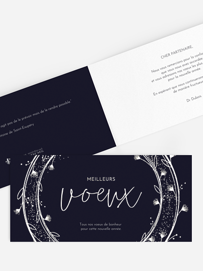 Carte de voeux entreprise Couronne dorée