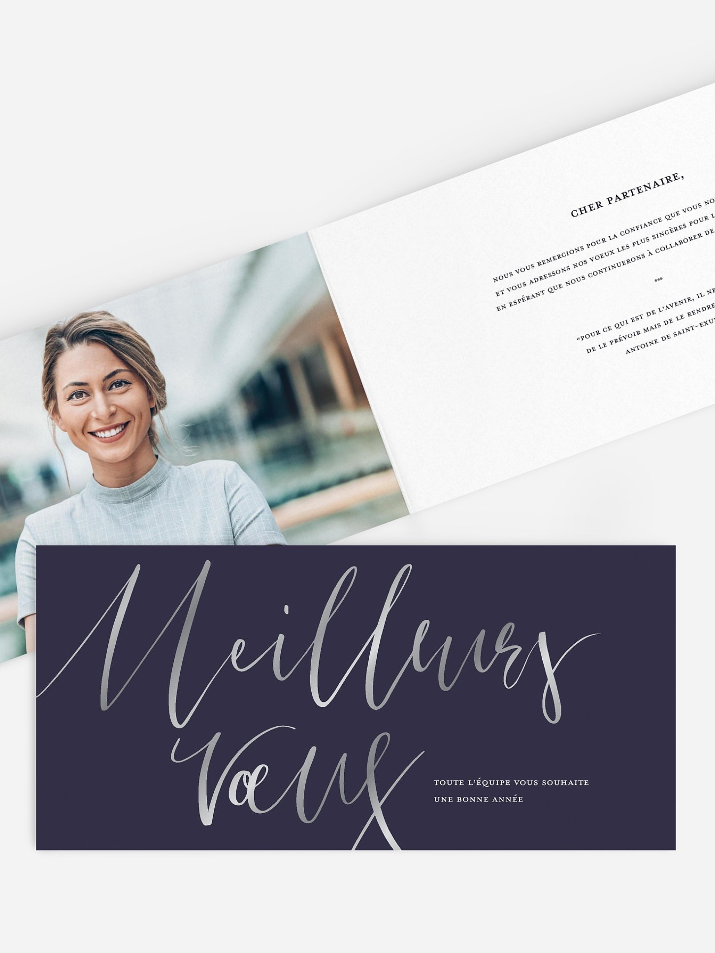 Carte de voeux entreprise Simple christmas