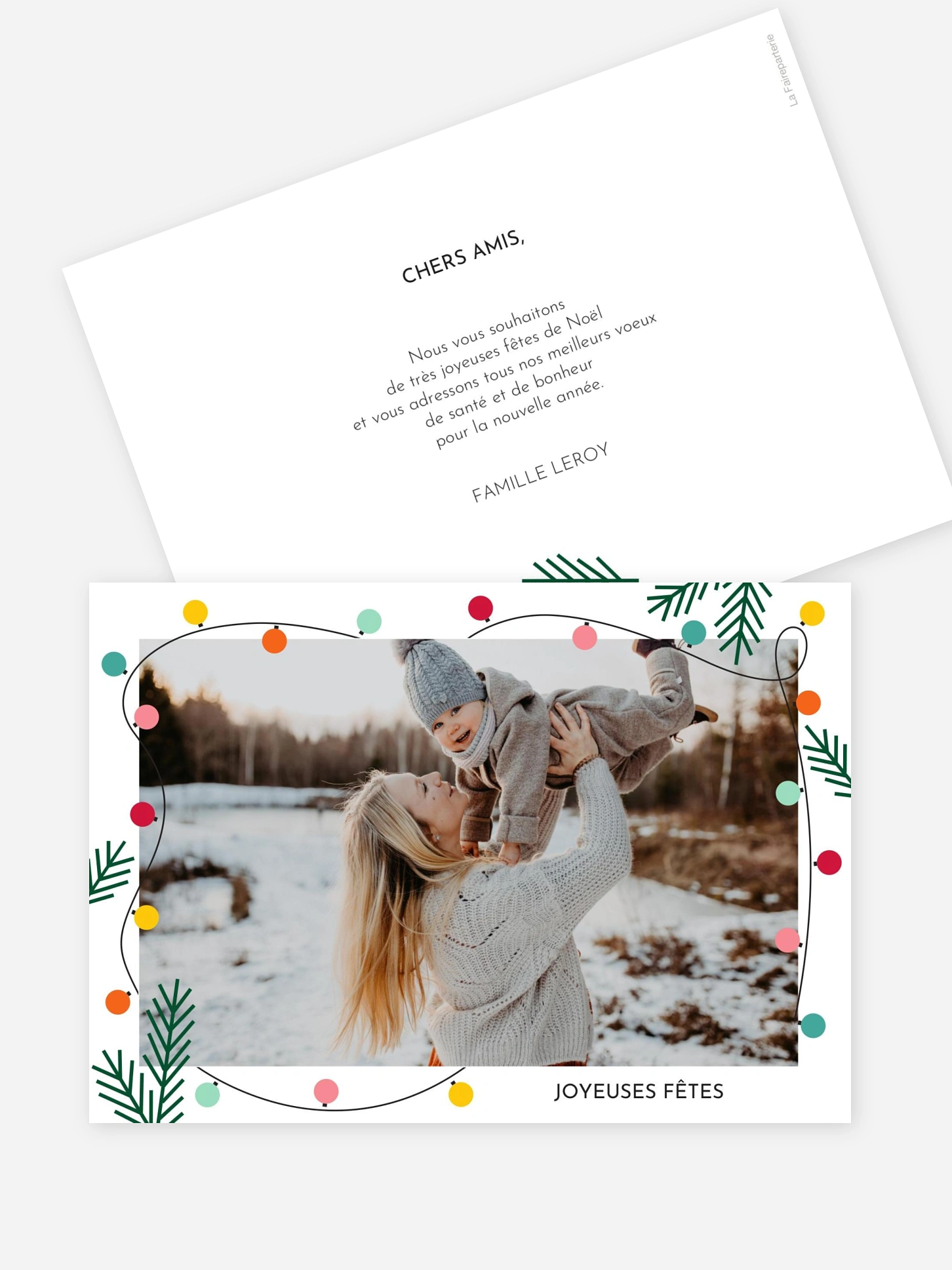 Carte de Noël Guirlande de Noël