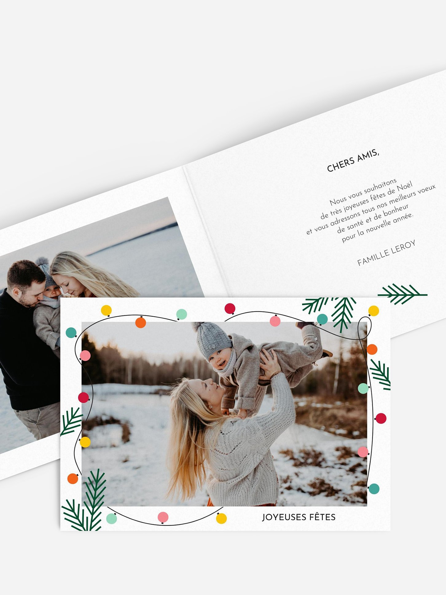 Carte de Noël Guirlande de Noël
