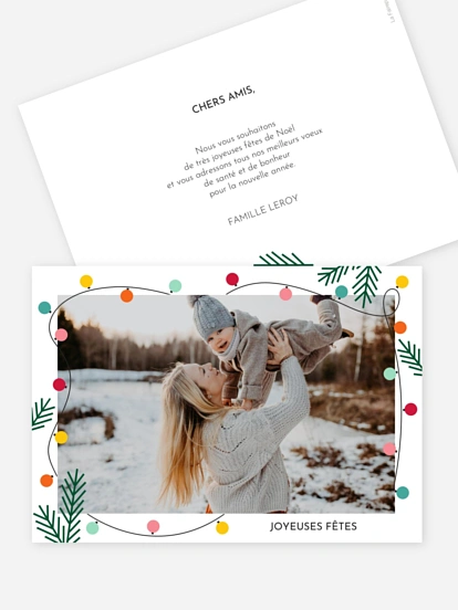 Carte de Noël Guirlande de Noël