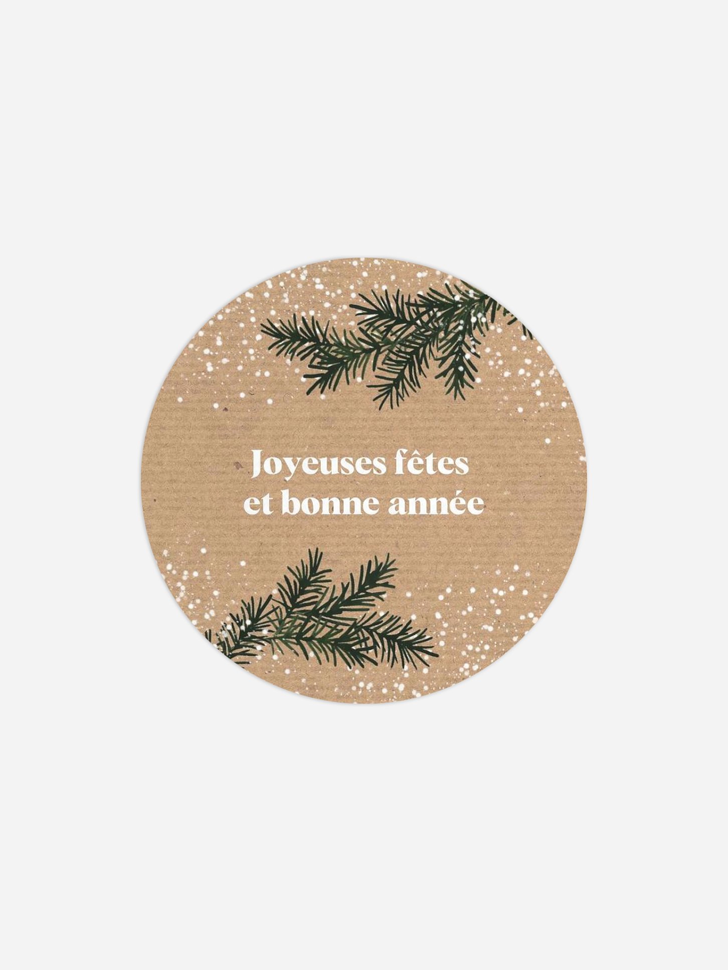 Étiquette cadeau Noël Wintergreen