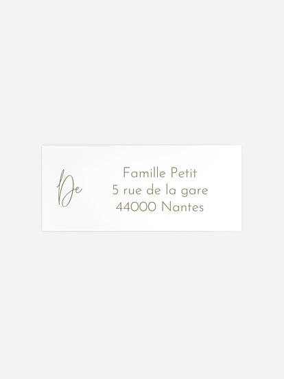 Étiquette expéditeur naissance Symbols Of Love