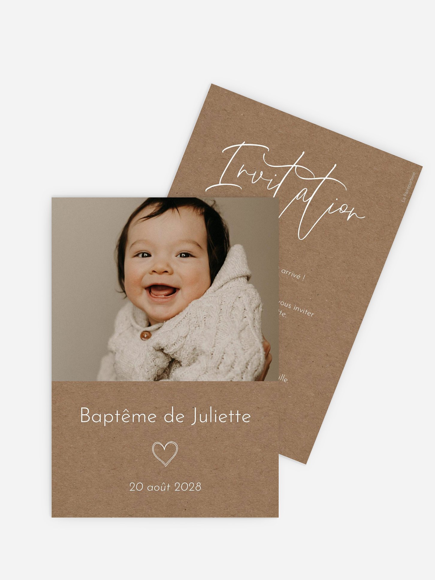 Faire-part baptême Symbols Of Love