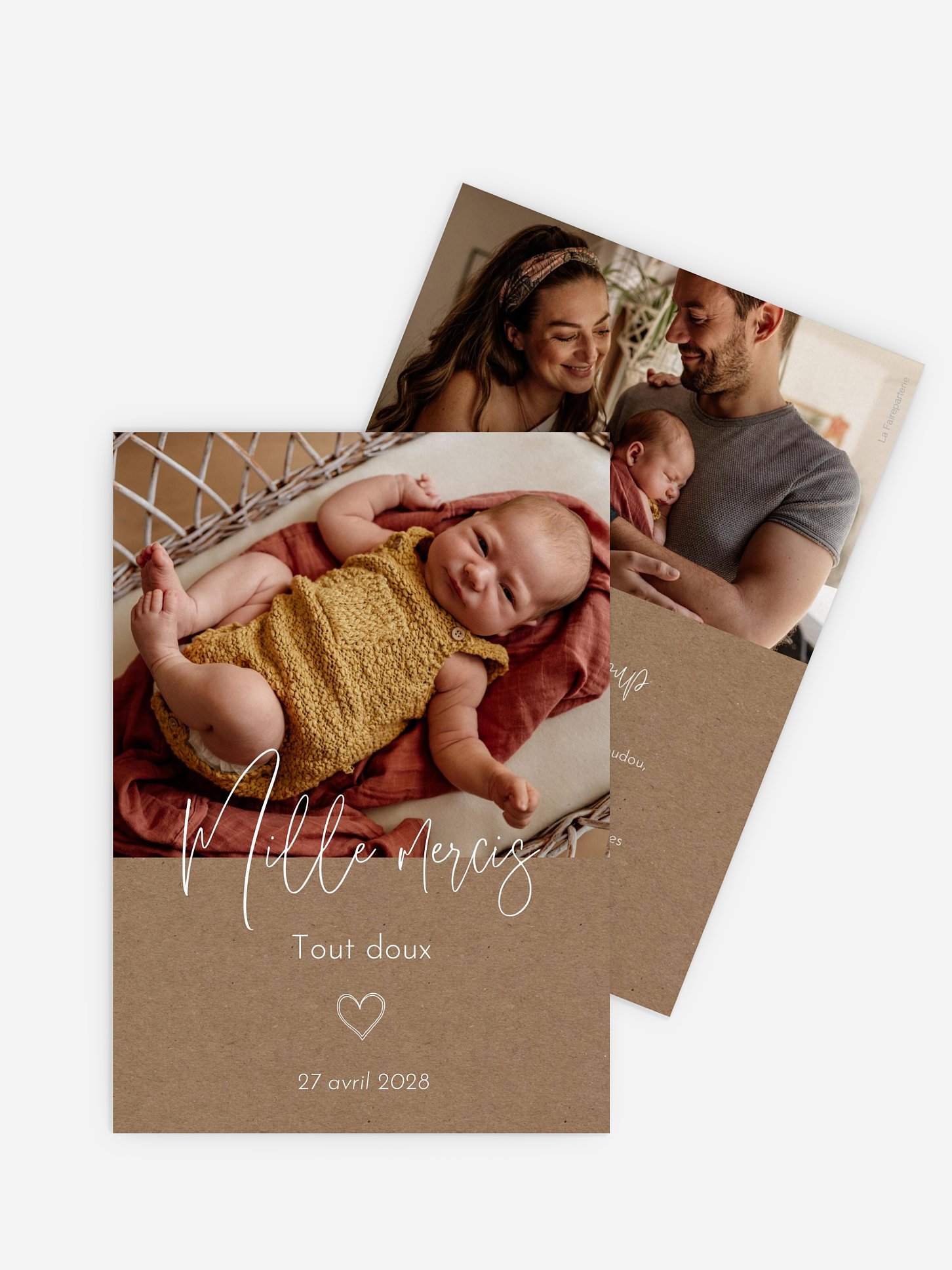 Carte remerciement naissance Symbols Of Love
