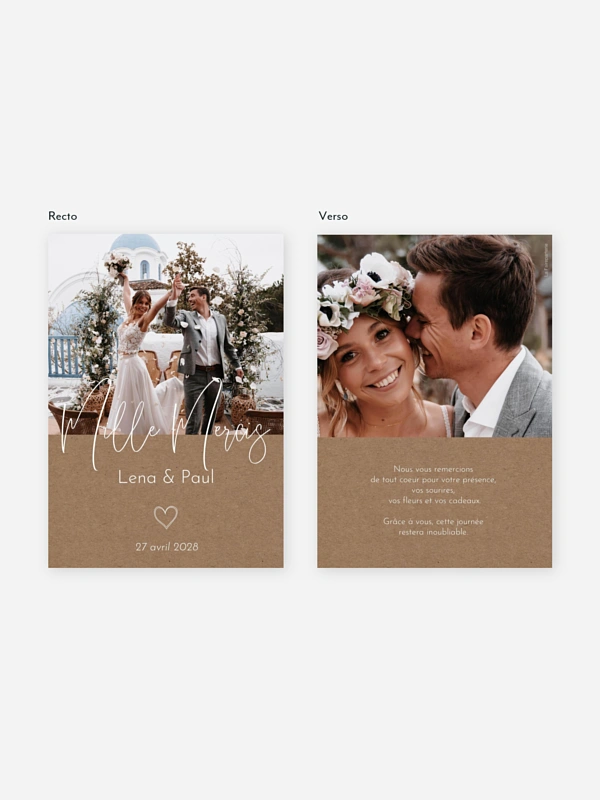 Carte de remerciements Symbols Of Love