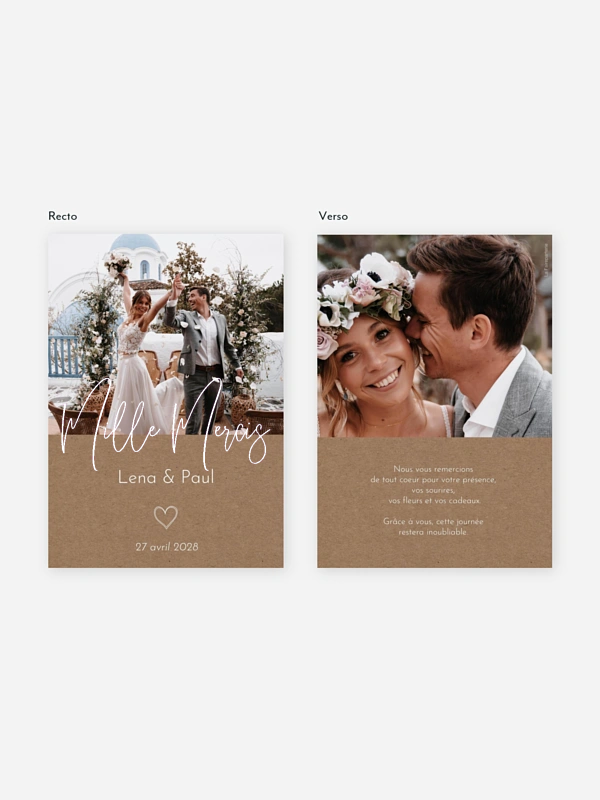 Carte de remerciements Symbols Of Love