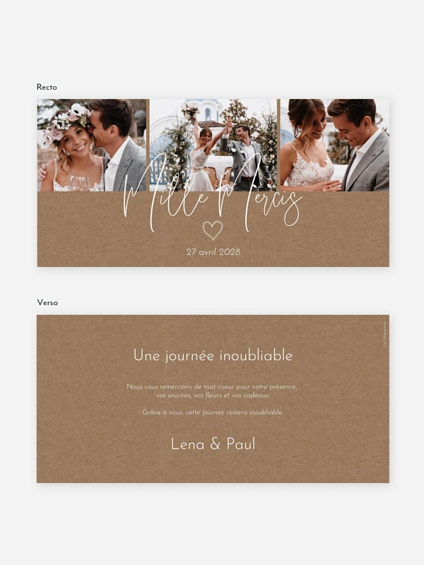 Carte de remerciements Symbols Of Love