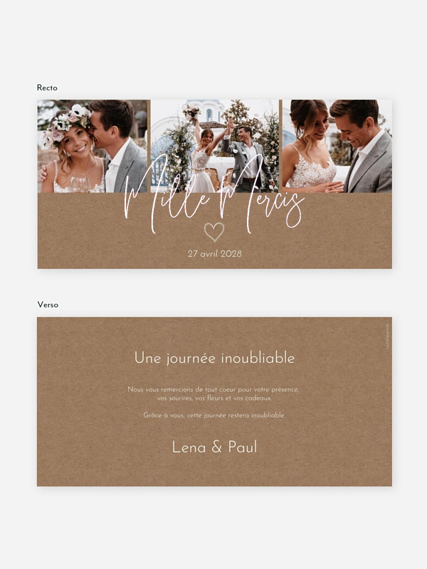 Carte de remerciements Symbols Of Love