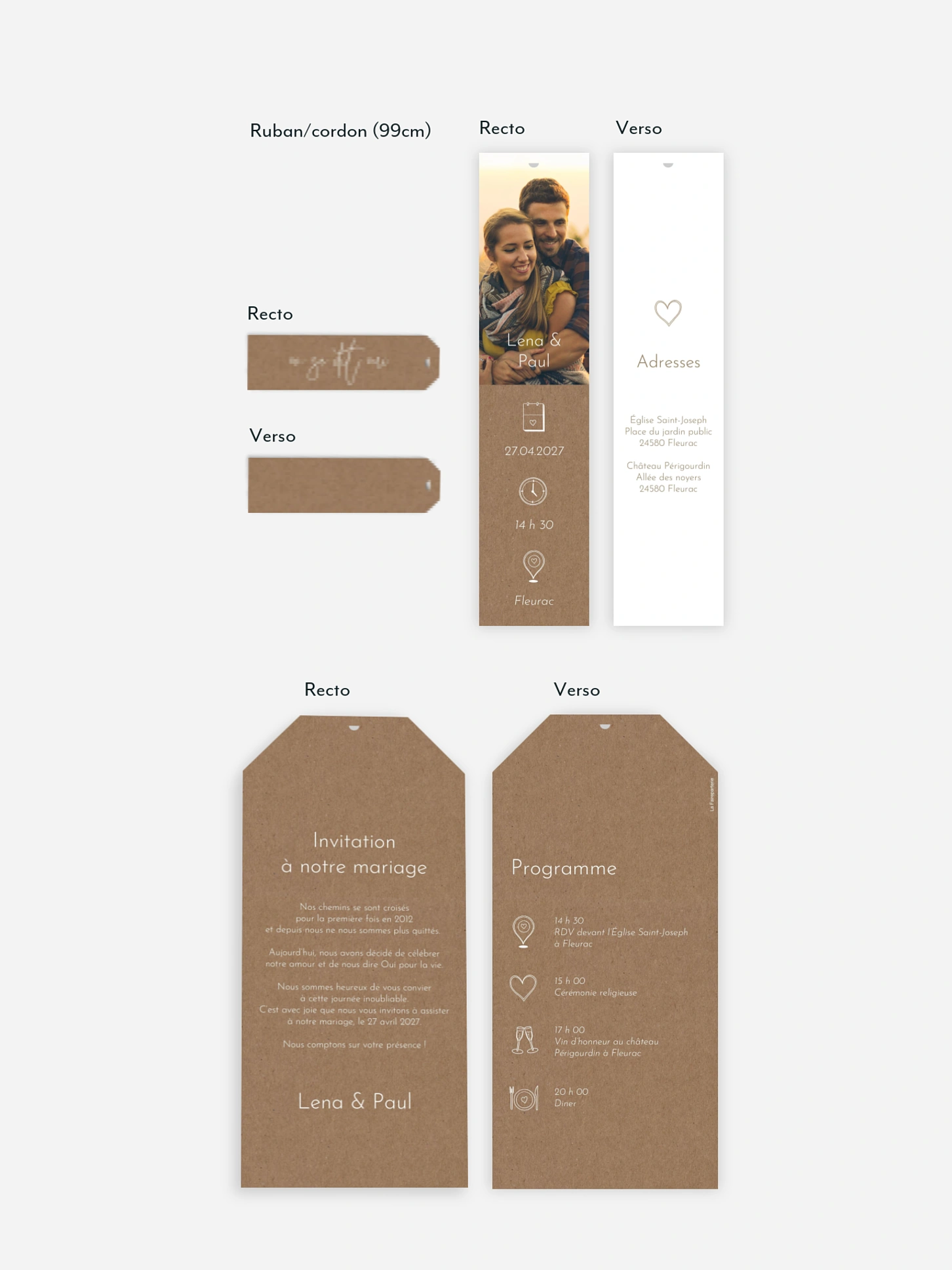 Faire-part de mariage Symbols Of Love