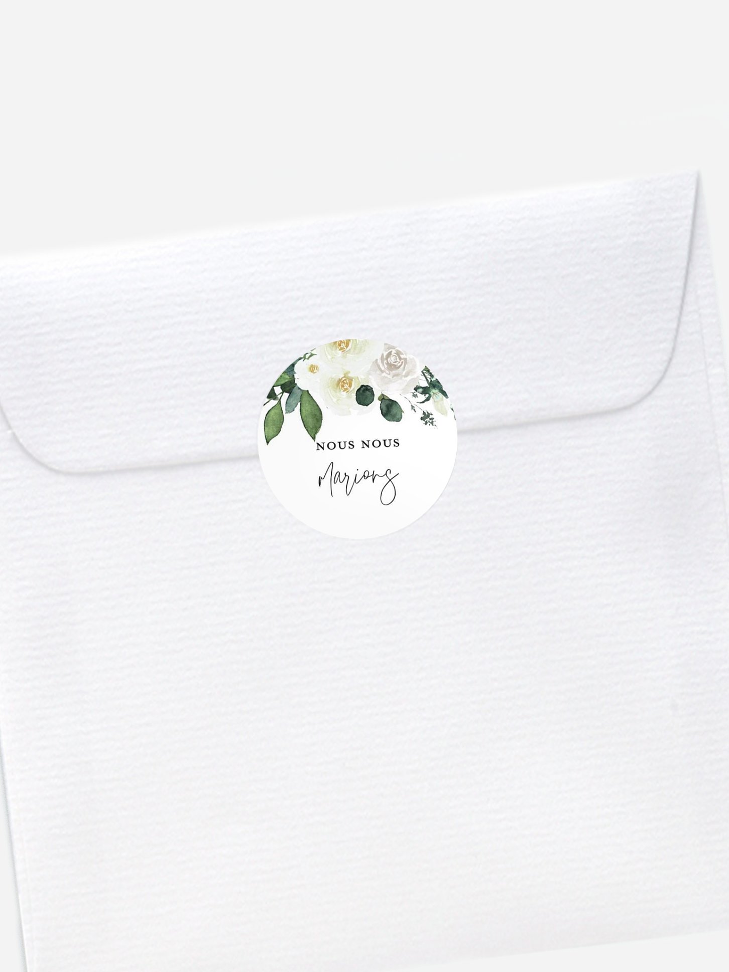 Stickers mariage Roses enchantées effet kraft
