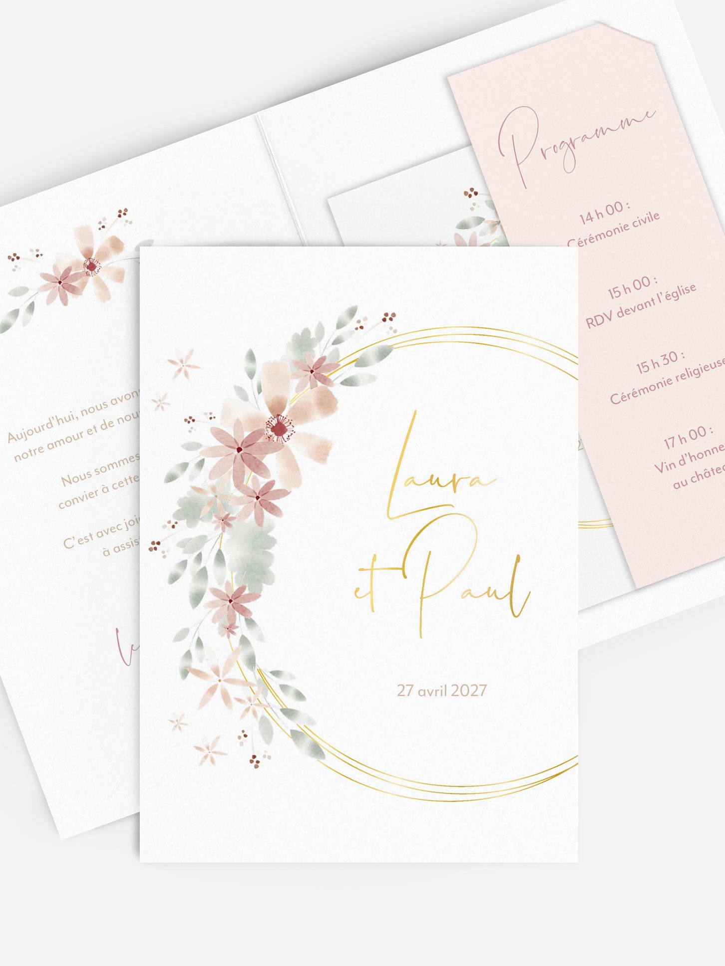 Faire-part de mariage Poème romantique