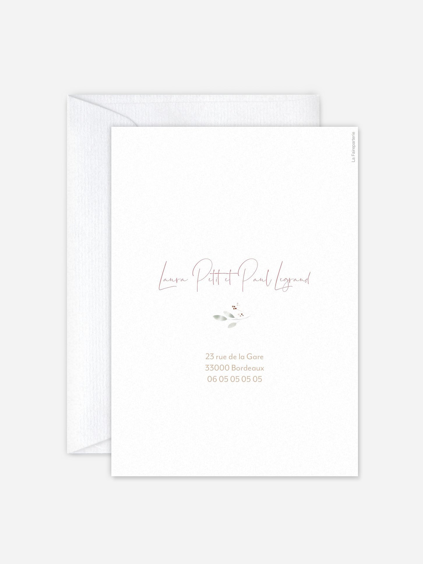 Faire-part de mariage Poème romantique
