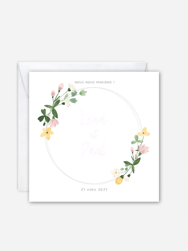 Faire-part de mariage Poème printanier