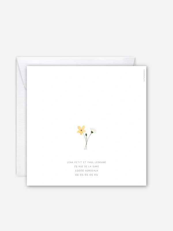 Faire-part de mariage Poème printanier