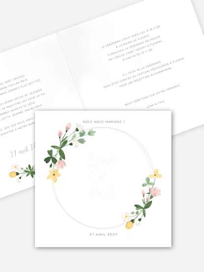 Faire-part de mariage Poème printanier