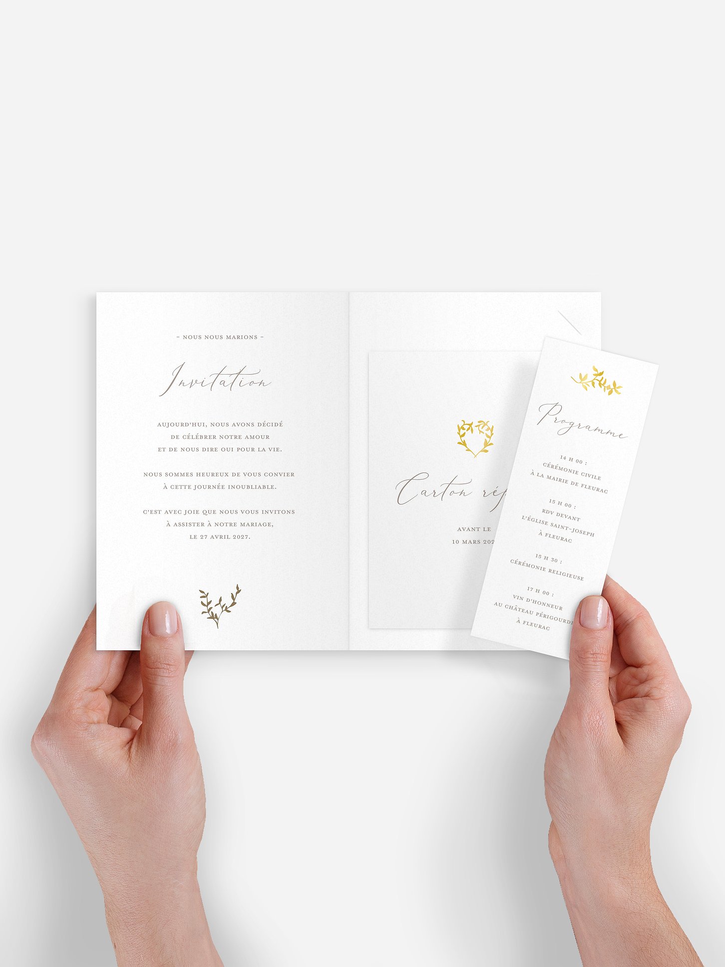 Faire-part de mariage Poésie précieuse