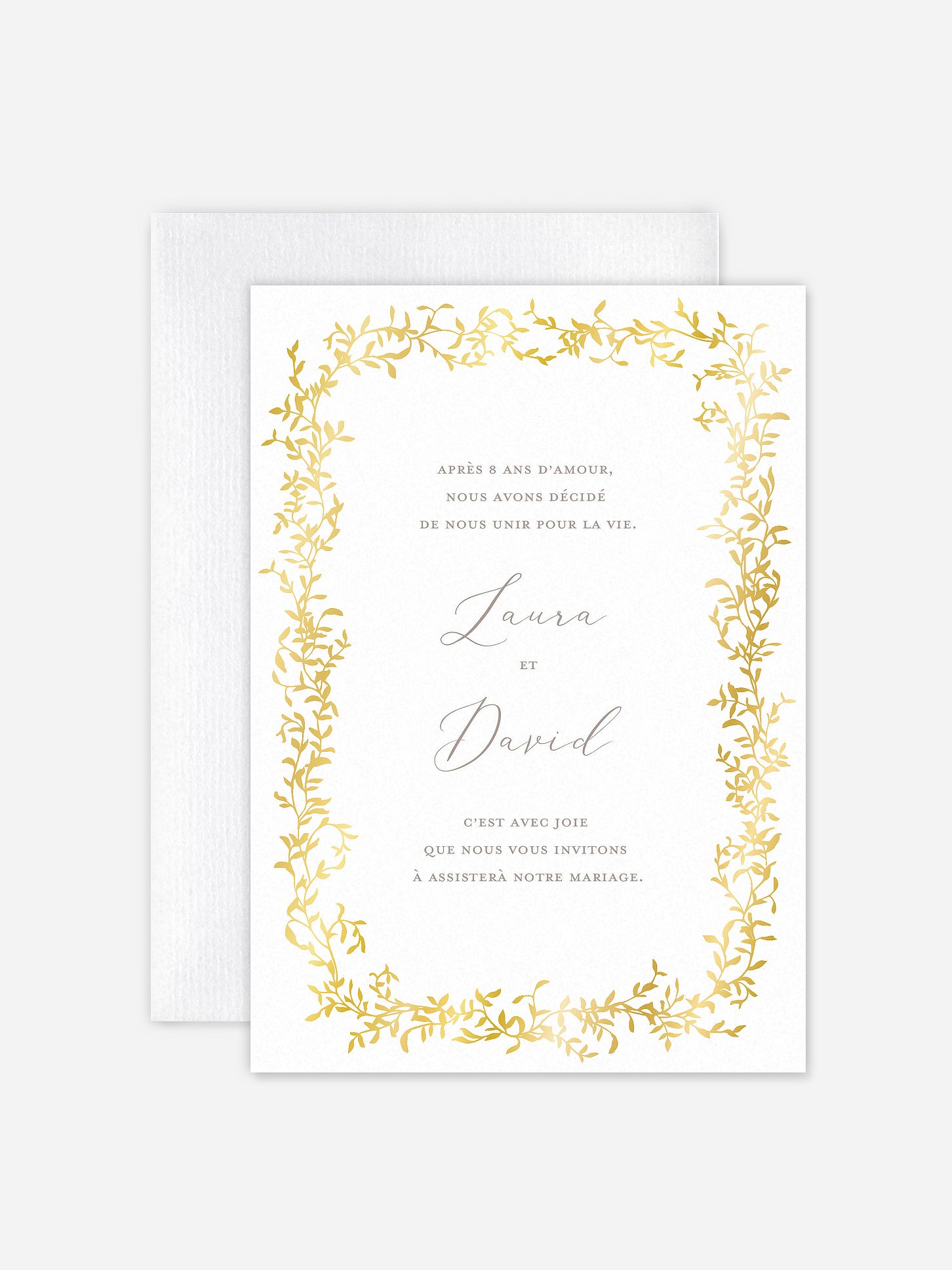 Faire-part de mariage Poésie précieuse