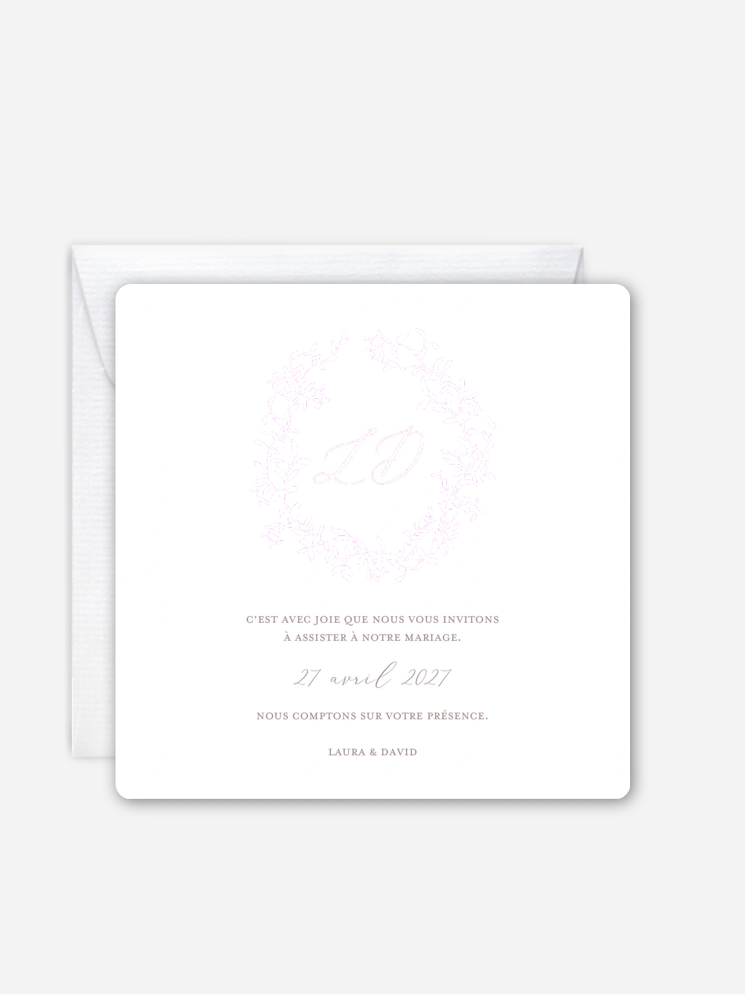 Faire-part de mariage Poème chic