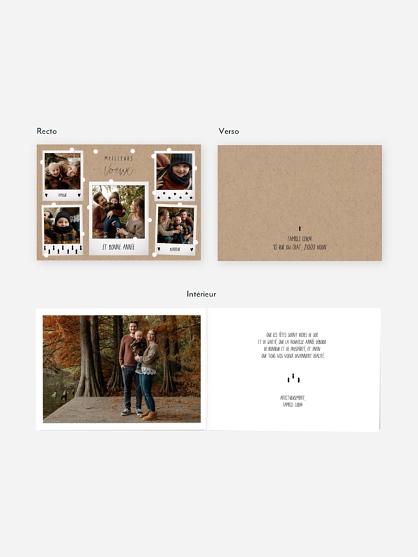 Carte de voeux Souvenirs précieux