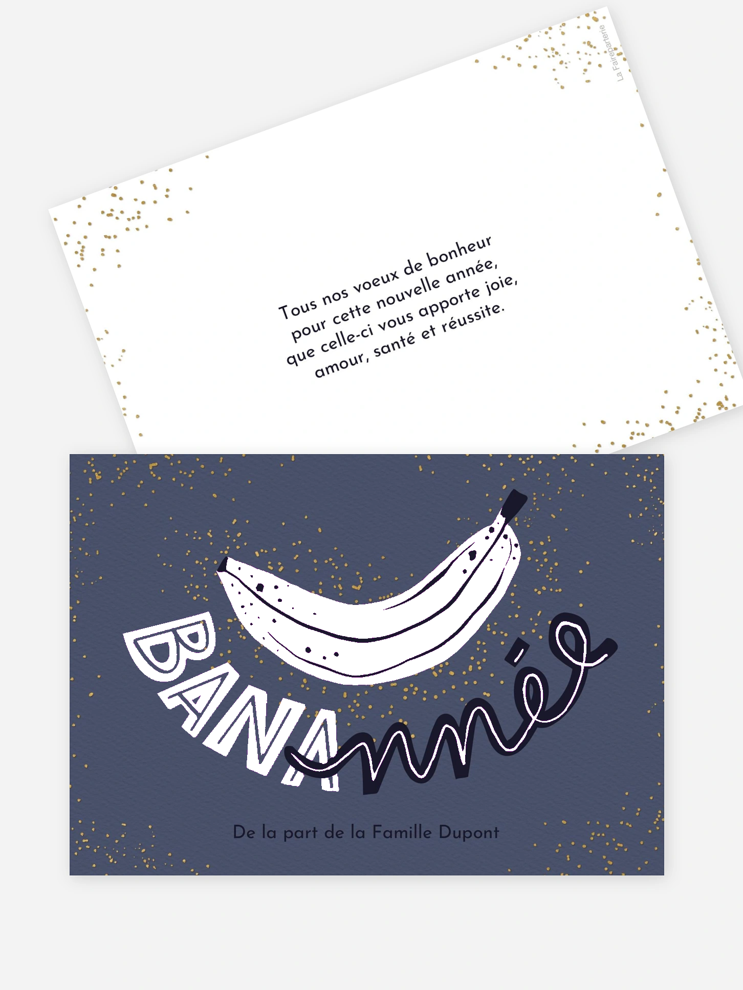 Carte de voeux Banannée
