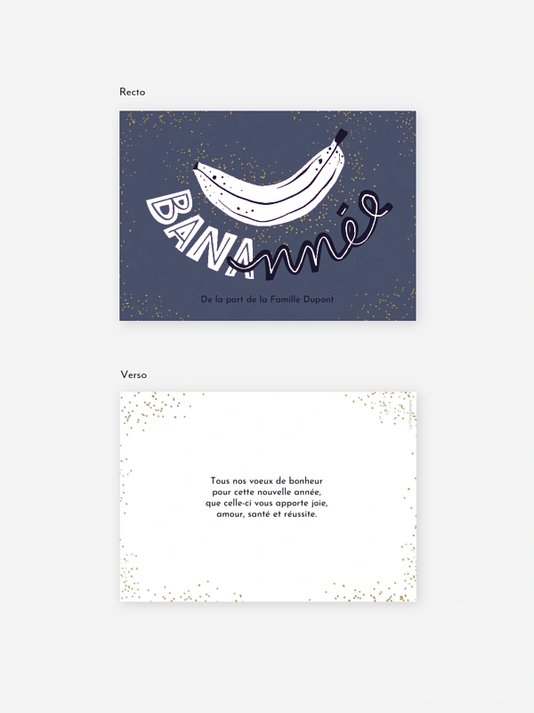 Carte de voeux Banannée