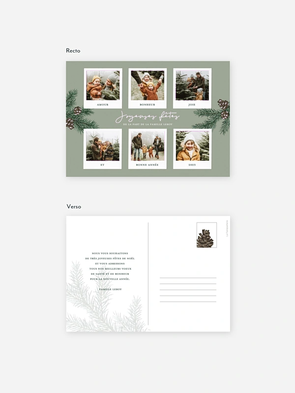 Carte de Noël Photos de Noël