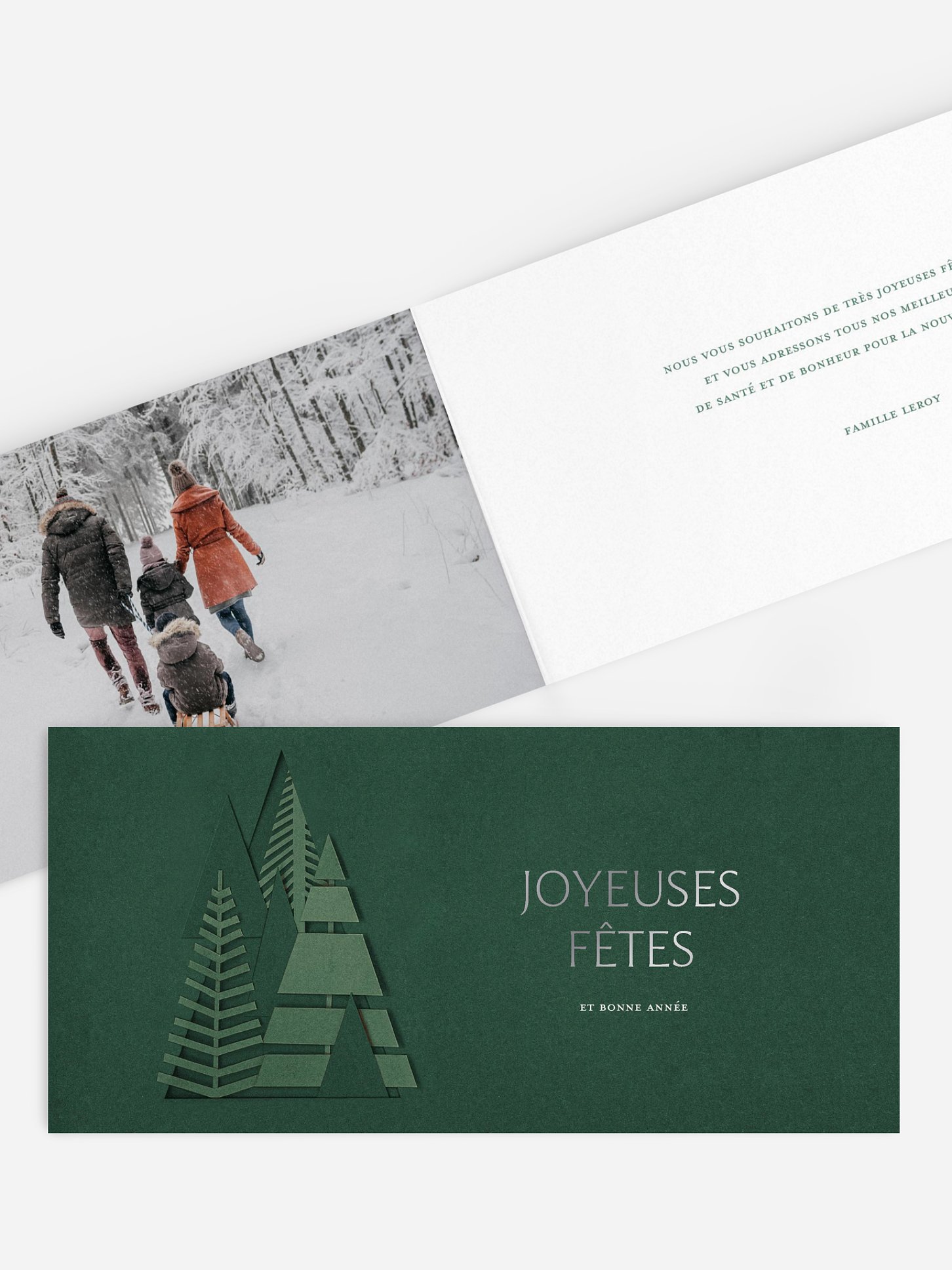 Carte de Noël Silhouette chic