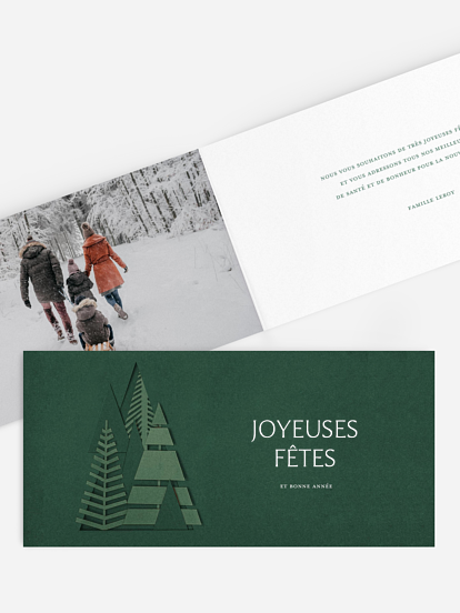 Carte de Noël Silhouette chic