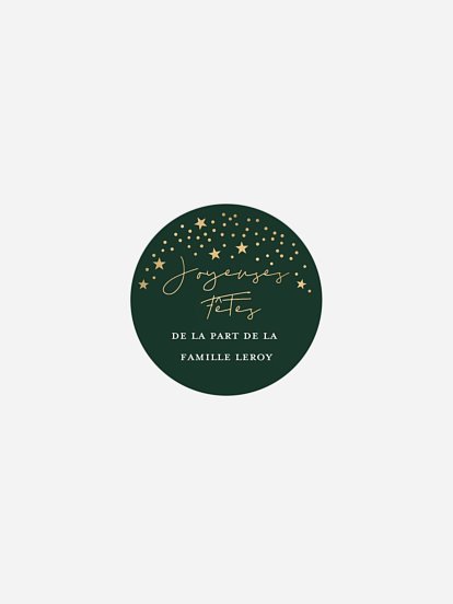 Étiquette cadeau Noël Joie des fêtes