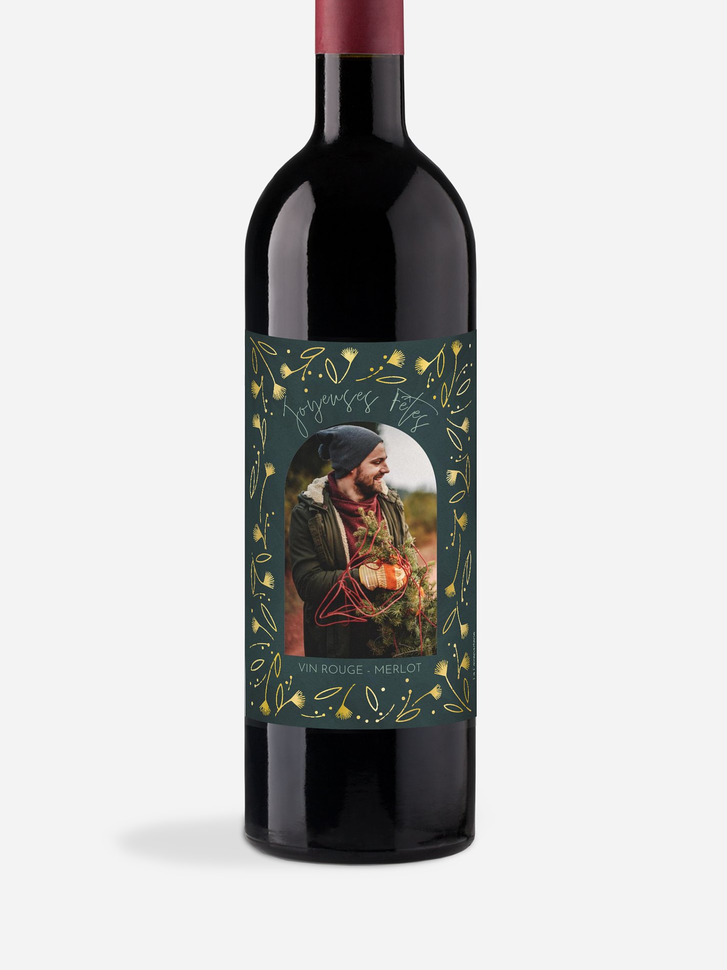 Étiquette pour bouteille Cadre élégant