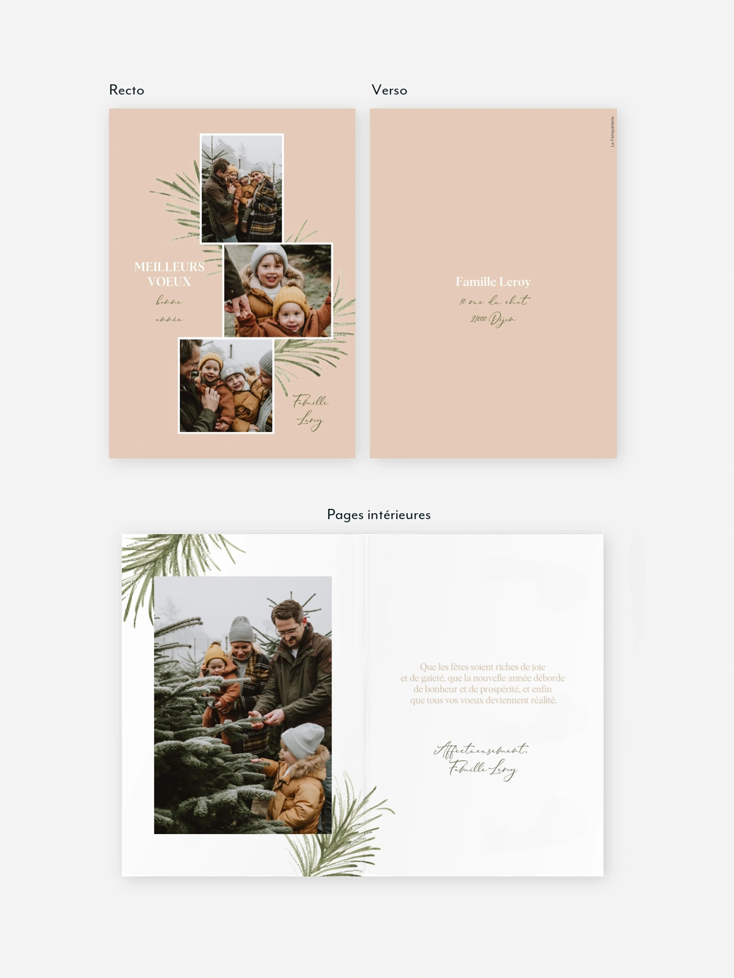Carte de voeux Montage photo